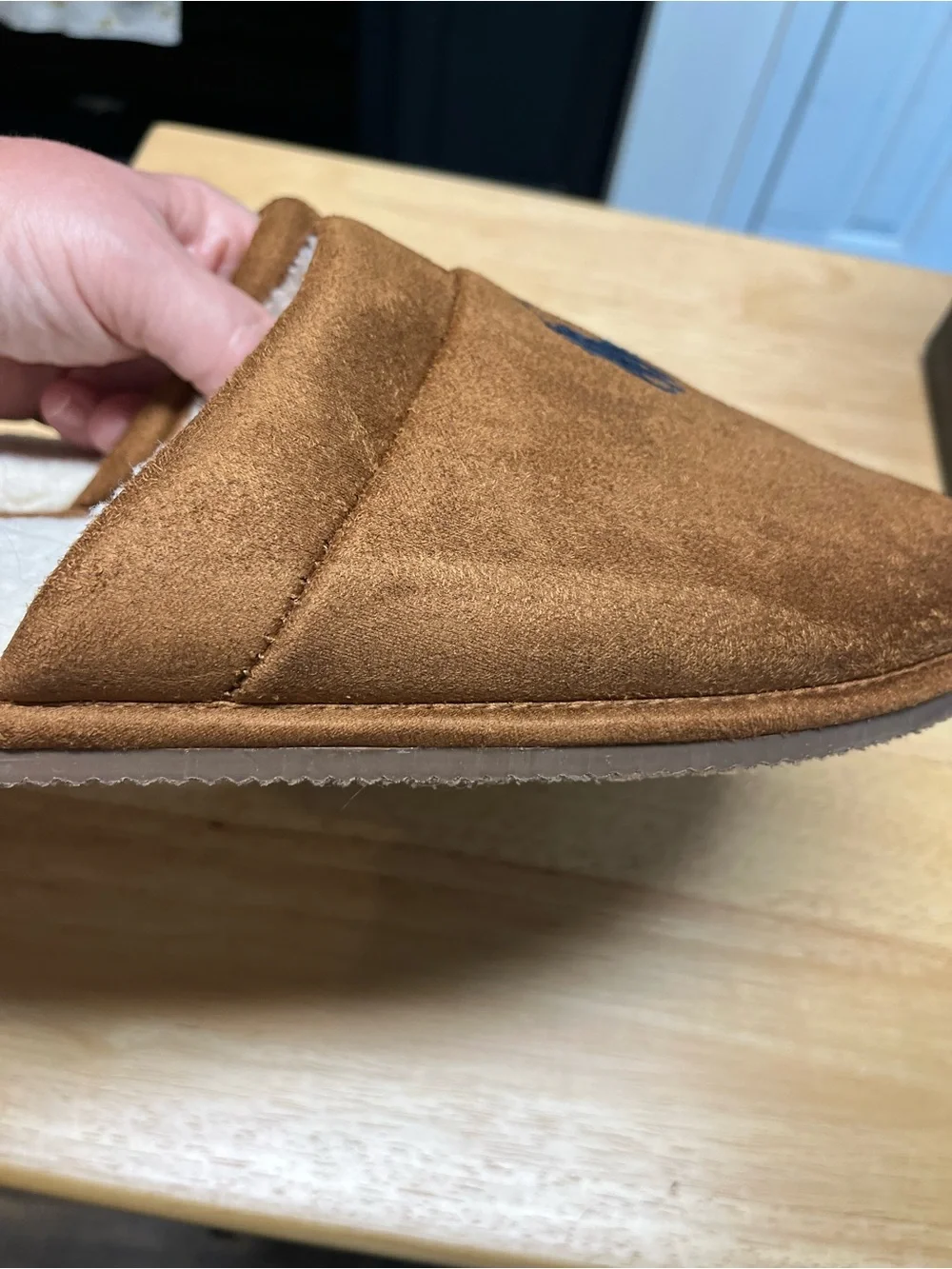Polo by Ralph Lauren Men’s Brown Suede Logo Slipper 11